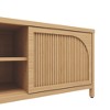 ORRD Bamboo TV Stand with Doors, 2-Tier Storage Cabinet for Living Room & Bathroom, Multi-Purpose Organizer with Open Shelves, Natural - 4 of 4
