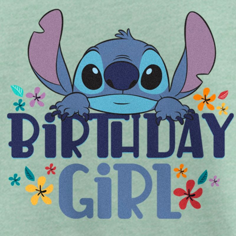 Girl's Lilo & Stitch Birthday Girl Stitch T-Shirt, 2 of 5