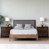 KTMBDW Farmhouse Wood Night Stand with 3 Storage Drawers, Small Wooden Dresser Chest of Drawers Bedside Cabinet for Bedroom Small Spaces, Brown - 2 of 4