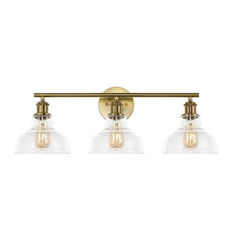 Calyna 3 Light Gold Iron/Glass Wall Sconce  - Safavieh, 4 of 7