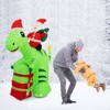 Costway 8FT Inflatable Christmas Santa Claus Dinosaur LED Lighted Decoration Gift Boxes - 3 of 4