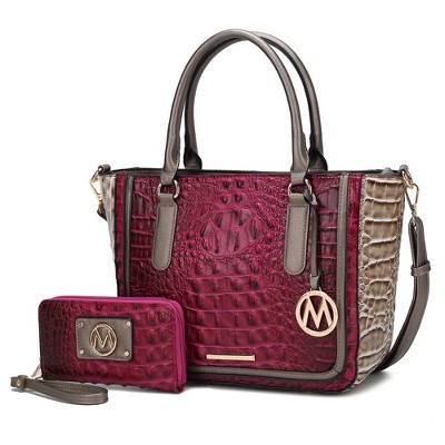 MKF Collection Bonnie Women’s Satchel with Wallet Bag by Mia K