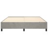 vidaXL Bed Frame Platform Bed Mattress Foundation Bedroom Furniture Velvet - King Light Gray 13.8" - 4 of 4
