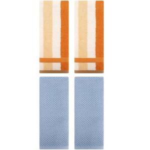 REGALWOVEN 4 Pcs Bathroom Hotel and Spa Waffle Cotton Hand Towels - 1 of 4