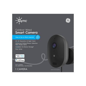 GE CYNC Smart Outdoor Wired Security Camera - 1 of 4