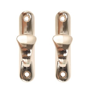 Unique Bargains Curtain Holdbacks Wall Peg Hooks Zinc Alloy 2.83"x0.63" 1 Pair - 1 of 4