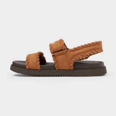 Women’s Tilly Faux Suede Sandals with Memory Foam Insole – A New
