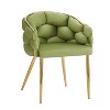CAVINAS Velvet Upholstered Accent Chair with Gold Legs,Modern Arm Chairs for Bedroom,Reading Room,1pc/2pc - 2 of 4