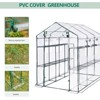 57 x 85 x 77'' Greenhouses for Outdoors, Portable Greenhouse Kit with Mesh Side Windows, PE Cover, 8 Shelves, Heavy Duty Walk in Green House - 3 of 4