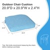 Aoodor Outdoor Dining Chair Cushions Set of 2, Waterproof Patio Furniture Seat Cushions, Outdoor Chair Pads with Ties - 3 of 4