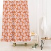 Alice Rebecca Potter Daisy Shower Curtain Orange - Deny Designs: 74" Microfiber, Machine Washable, Ring Top - 2 of 3