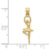 Black Bow Jewelry 14k Yellow Gold Pointe Ballerina Pendant - 4 of 4