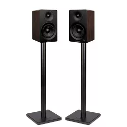 Fluance Ai41 Powered 2-Way 2.0 Stereo Bookshelf Speakers with 5" Drivers 90W Amplifier for Turntable Bluetooth w/ Stands - Natural Walnut