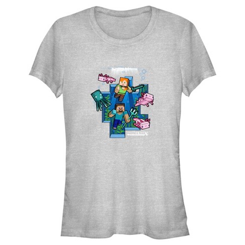 Juniors Womens Minecraft Under the Sea T-Shirt - image 1 of 4