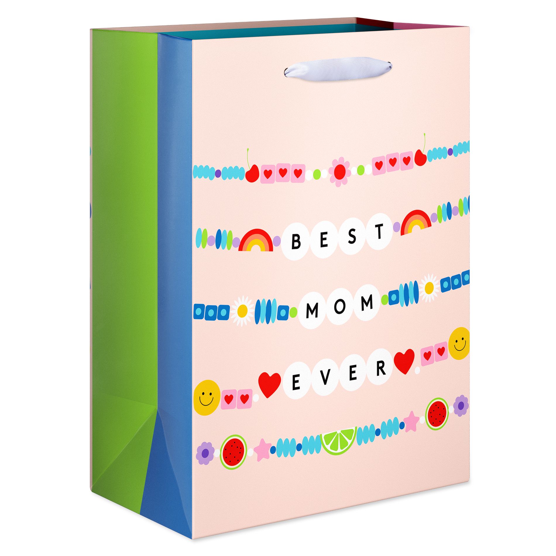 Large Mother's Day Gift Bag, Friendship Bracelets 13"x10" Designed by Spaghetti and Meatballs