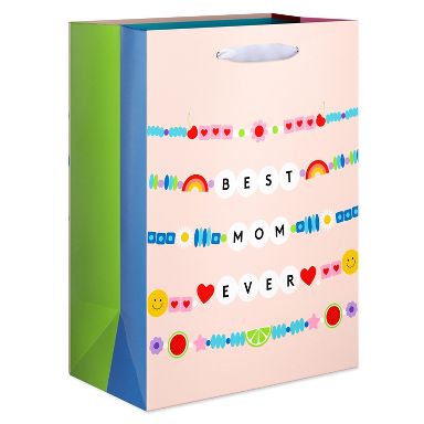 Large Mother's Day Gift Bag, Friendship Bracelets 13"x10" Designed by Spaghetti and Meatballs