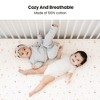 LISM 2 PCS Cotton Crib Sheets Baby Sheets for Standard Crib Mattress, 52"x 28" - 4 of 4