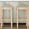 Now Furniture 30" Bar Stool, Wooden Backless Bar Height Kitchen Stool - 3 of 4