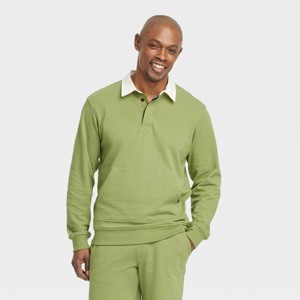 Houston White Adult Collared Pullover Sweatshirt - Green - 1 of 3