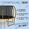 VYNXARIA 12FT Outdoor Trampoline with Safety Net and Ladder - 3 of 4
