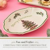 Spode Christmas Tree Oval Festive Tray - 11-Inch Rectangular Earthenware Serving Tray, Holiday Tableware - Dishwasher, Microwave, Oven Safe - 2 of 4