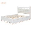Queen Size Wooden Storage Platform Bed With 2 Big Drawers And Twin-Xl Size Trundle, Beds Modern With Headboards-Cuddlewood - 4 of 4