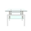 CENGHU Rectangle Glass Coffee Table, Clear Tea Table, Modern Side Center Table for Living Room, Dining Room, Bedroom - 4 of 4