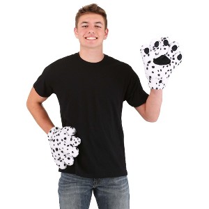 HalloweenCostumes.com   Adult's Dalmatian Gloves, Black/White - 1 of 4