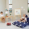 Butterfly Craze Bean Bag Chair Cover - Toy Organizer, Fill with Stuffed Animals, Comfy Floor Lounger - Stuffing Not Included, Navy Stars - 4 of 4