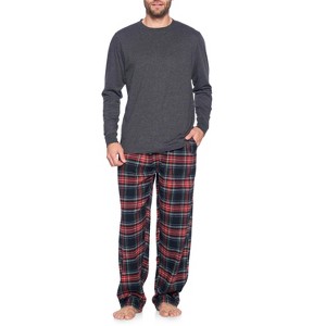 Ashford & Brooks Men’s Long-Sleeve Top Flannel Pants Pajama Sleepwear Set - 1 of 4