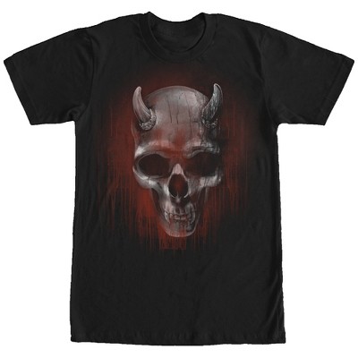 Men's Lost Gods Halloween Horned Skull T-shirt : Target