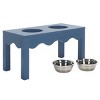 Lilith Double Pet Feeder - Removable Stainless Steel Bowls - Cat/Dog - PET5702 - Safavieh Pets - 3 of 4