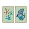 Kate & Laurel All Things Decor 23"x33" 2pc Sylvie Colorful Starfish and Tropical Fish Framed Canvas Art by Rachel Lee Set Natural - 2 of 4