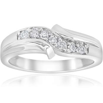 Pompeii3 1/4ct Diamond Mens Wedding Ring 10k White Gold