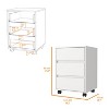 NicBex Mobile File Cabinet with Wheels,Modern Vertical Filing Cabinets with 3 Drawers ,Office Cabinet for Home, Office - 3 of 4