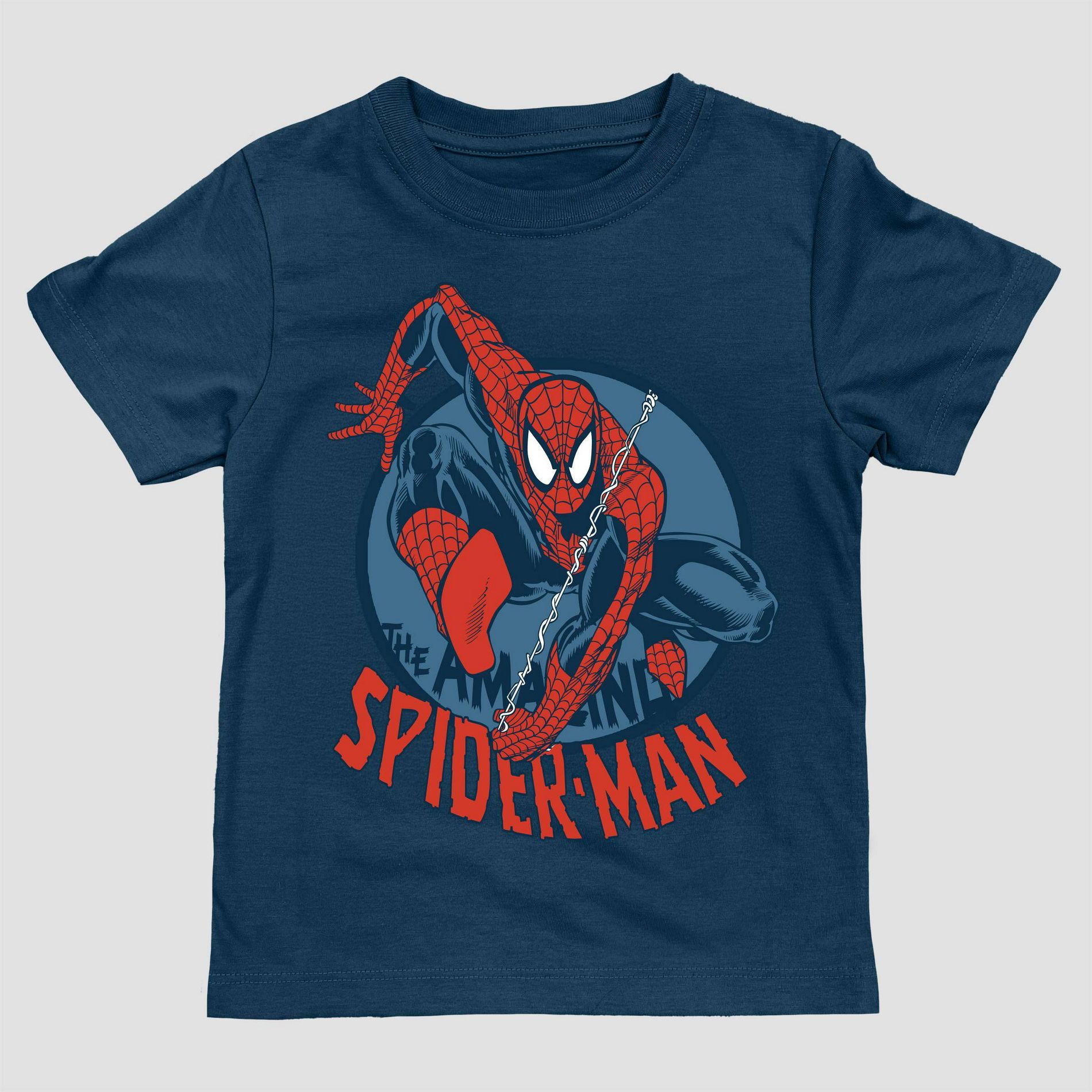 Toddler Boys' The Amazing Spider-Man Short Sleeve T-Shirt - Navy Blue