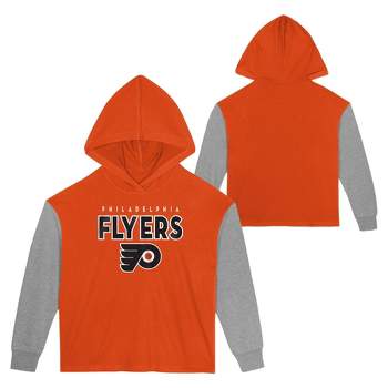 NHL Philadelphia Flyers Girls' Poly Fleece Hooded Sweatshirt