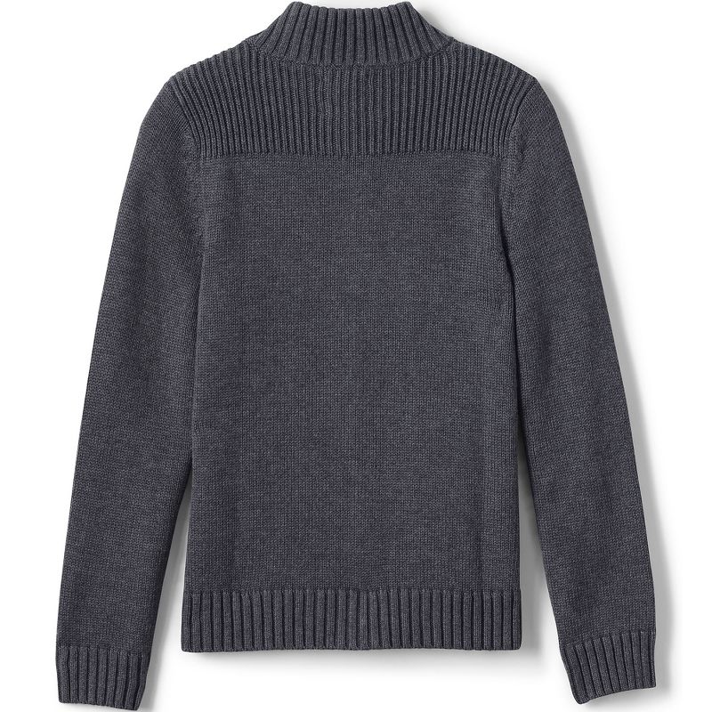 Lands' End School Uniform Kids Cotton Modal Zip Front Cardigan Sweater, 2 of 6