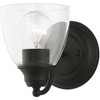 Livex Lighting Montgomery 1 - Light Vanity in  Black - 2 of 3