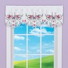 Collections Etc Embroidered Butterfly Garden Scalloped Edge Café Kitchen Curtains - 2 of 3