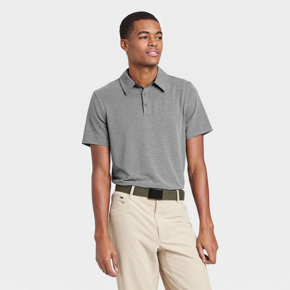 Men's Pique Golf Polo Shirt - All in Motion Gray L was $22.0 now $12.0 (45.0% off)