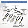 Master Mechanic 10 Piece Carbon Steel Pliers and Adjustable Wrench Tool Set, Hand Tools Kit for Home, Garage, and Workshop, JK2019002 - 2 of 4