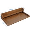FONTOI Laundry Shelf Topper with Edge, Washer Dryer Countertop, Double Layer Organizer for Washer and Dryer Laundry Hamper, Walnut, 27.5"*12"*54" - 3 of 4