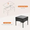 MAYEERTY 3-Piece Patio Furniture Set - with Glass Table, Woven Rattan Chairs for Garden, Terrace, Porch, Lawns. - 4 of 4