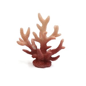 Unique Bargains Resin Mini Tree Aquarium Fishbowl Landscape Decor Ornament Dark Red - 1 of 4