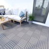 DSVIMOY 12" Patio Deck Tiles, 30pcs DIY Module Interlocking Decking Tiles, Floor Tile for Porch Poolside, Balcony, Gray, 12"*12"*0.8" - 4 of 4