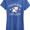 Women's - Instant Message - Childless Cat Lady Coquette Kitten Short Sleeve Graphic T-Shirt - 2 of 4