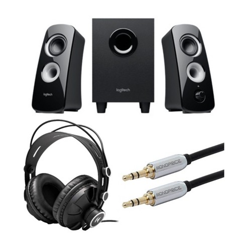 jeg er træt Stor vrangforestilling vin Logitech Speaker System Z323 With Subwoofer With Headphones And Audio Cable  : Target