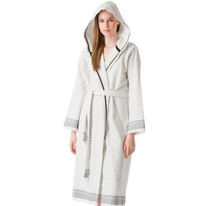 Olive & Linen Bliss Turkish Towel Robe - 1 of 4