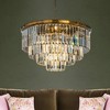 ALOADECOR 8-Lights Modern  4-Tier Round Crystal Fringe Chandelier - 4 of 4